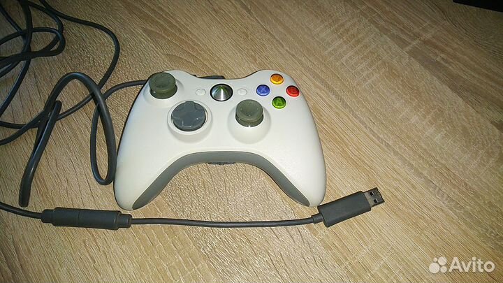 Почти новый геймпад xbox 360 controller 3 м кабель