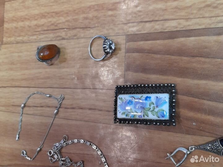 Серьги цепочки кольца