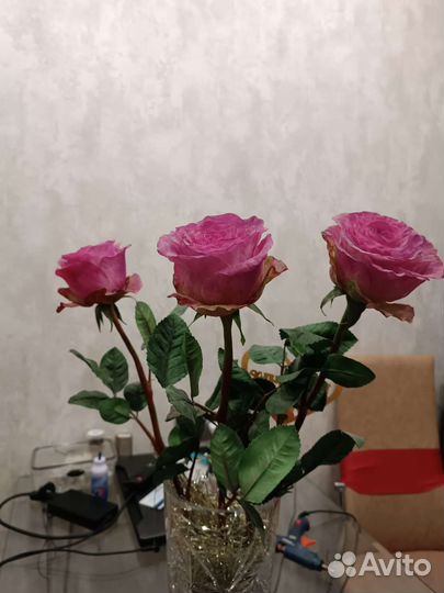 Розы из полимерной глины