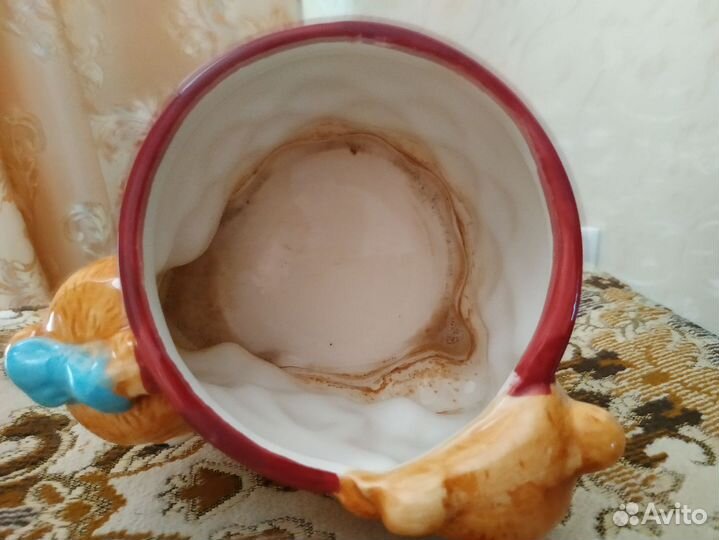 Кашпо для цветов керамическое мишки у лукошка