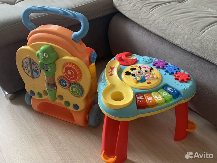 Развивающий стол и толокар музыкальные