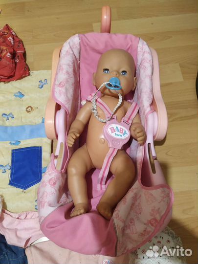 Кукла пупс беби бон+переноска+одежда