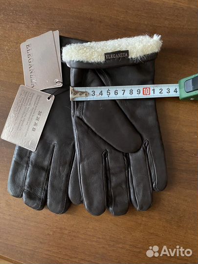 Мужские кожаные перчатки eleganzza 10/27новые