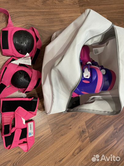 Ролики розовые для девочки 34-36