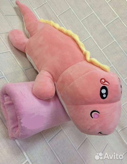 Мягние игрушки(подушка) с пледом 100*130см, новый