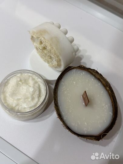 Подарочные наборы спа. Свечи, скрабы, крема, мыло