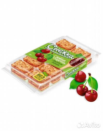 Опт - Сдобные палочки Снежка с Вишнёвым джемом 308