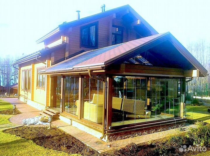 Безрамное раздвижное остекление