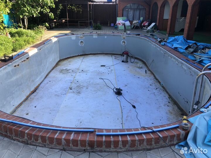 Монтаж пвх пленки в каркасных бассейнах