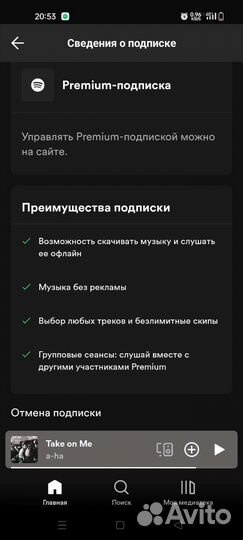 Подписка spotify
