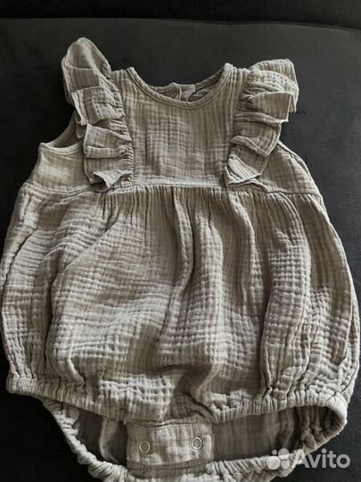 Муслиновый боди для девочки 74