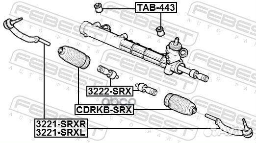 Тяга рулевая 3222-srx Febest