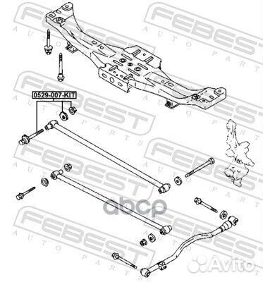 Болт эксцентрик mazda 323 94-00 0529-007-KIT Fe