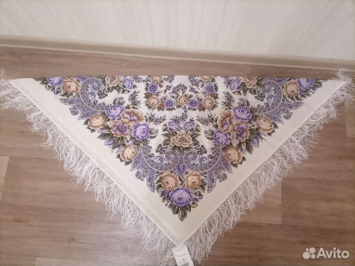 Павловопосадский платок шерсть новый