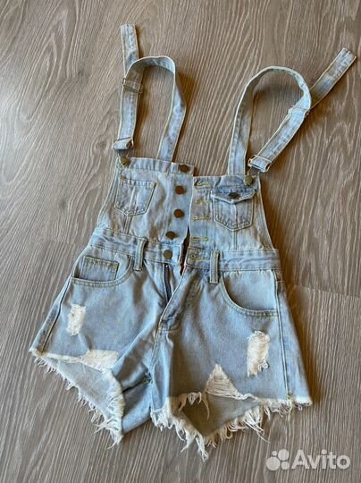 Шорты джинсовые комбинезон