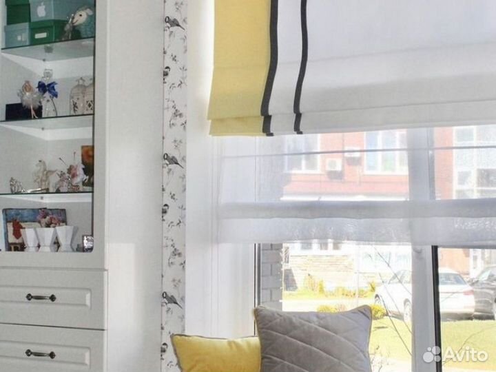 Римские шторы веревочный карниз