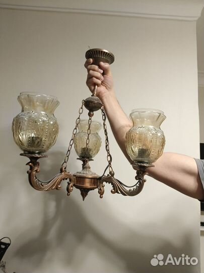 Винтажная хрустальная люстра СССР