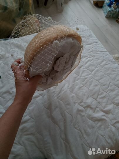 Шляпка таблетка с вуалью