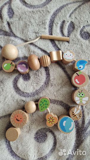 Деревянные бусы для детей