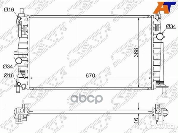Радиатор Mazda 3 08-13 / Axela 09-13 MZ0008-2 Sat