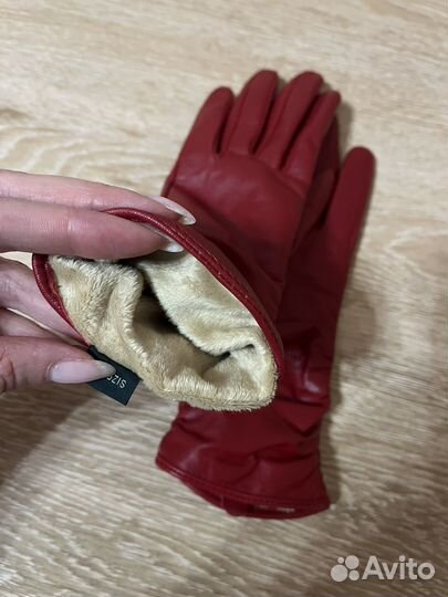 Перчатки кожаные женские