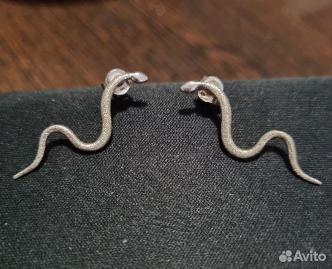 Сережки серебро