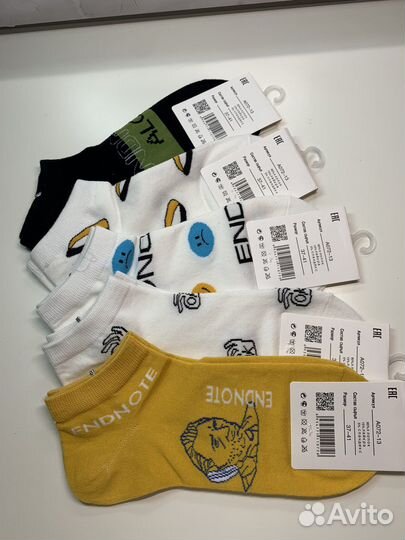 Носки женские с принтом набор 5 пар