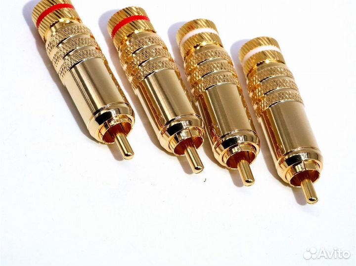 Коннектор RCA медь золото