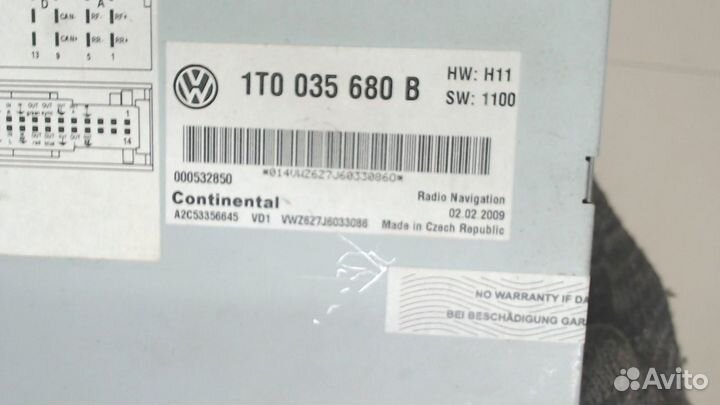 Магнитола Volkswagen Tiguan, 2007