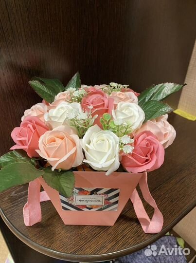 Букет из мыльных роз