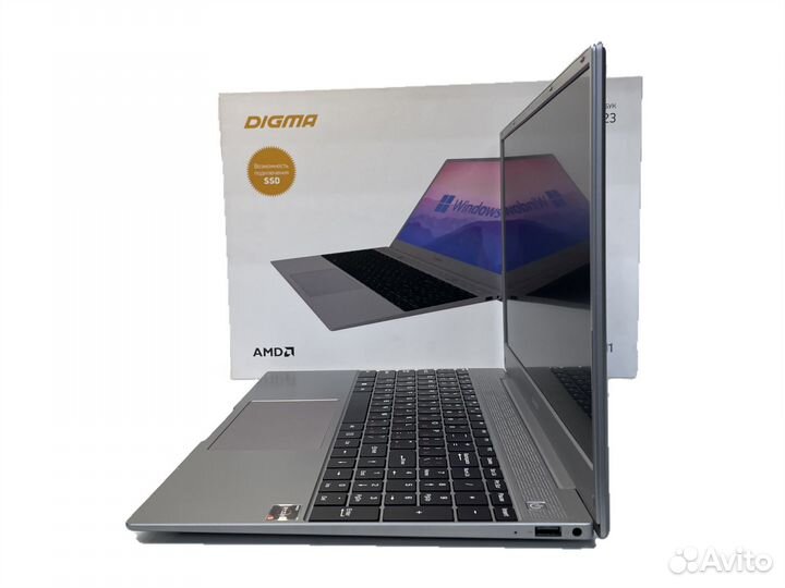 Ноутбук Digma Ryzen5 3500U/16Gb/SSD512Gb/15.6 IPS