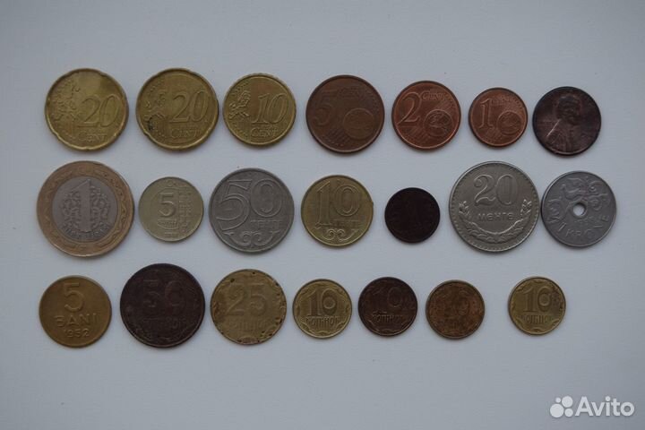 Иностранные монеты.евроценты и другие