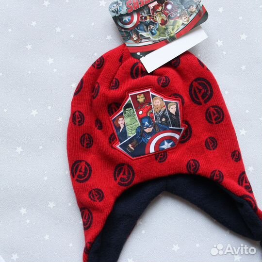Шапка тёплая мстители зимняя Marvel новая