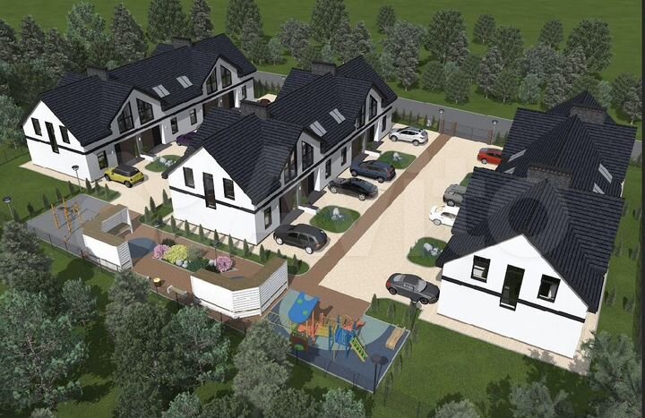 Таунхаус 101 м² на участке 2 сот.