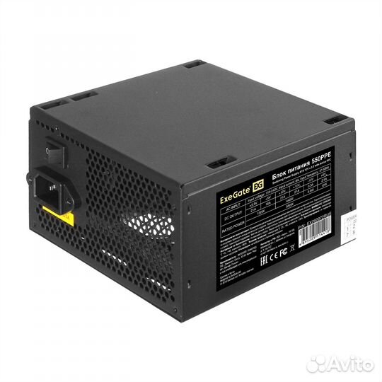 Блок питания 550W ExeGate 550PPE (ATX, apfc, PC, к