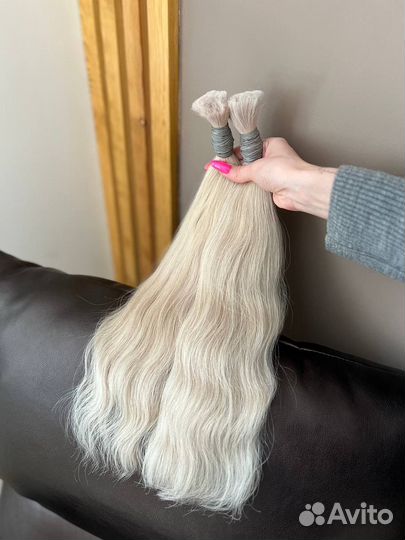 Натуральные волосы для наращивания блонд, омбре