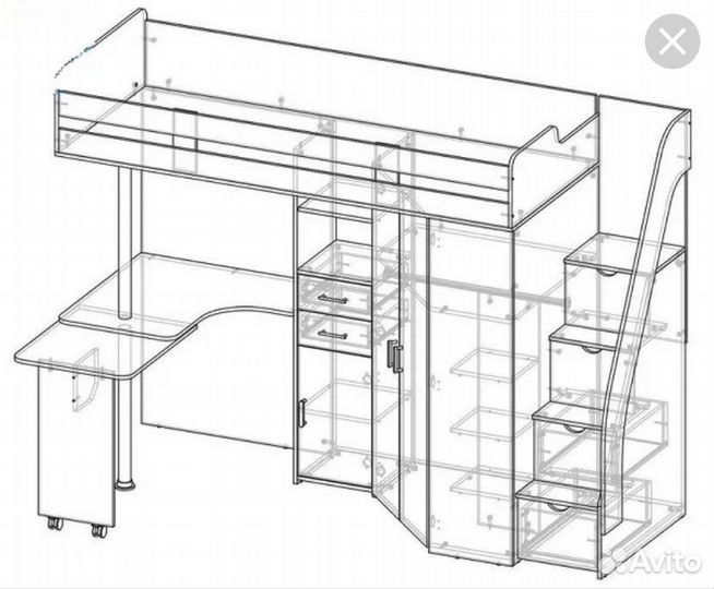 Кровать-чердак