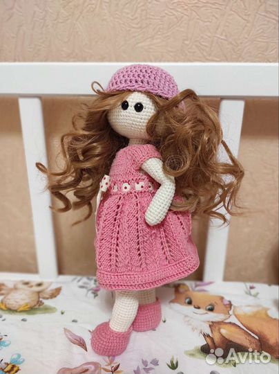 Кукла Тильда вязанная игрушка крючком