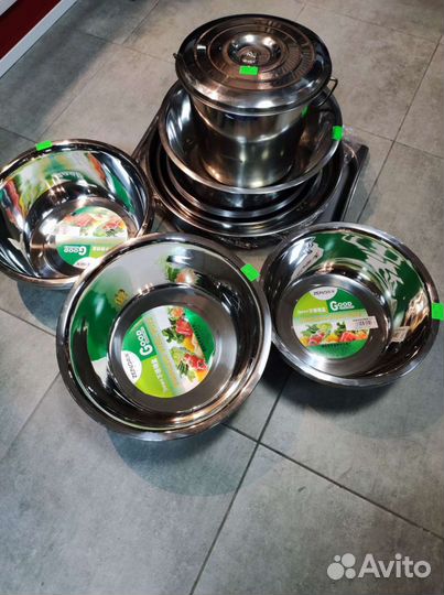 Подносы миски ведра из нержавейки