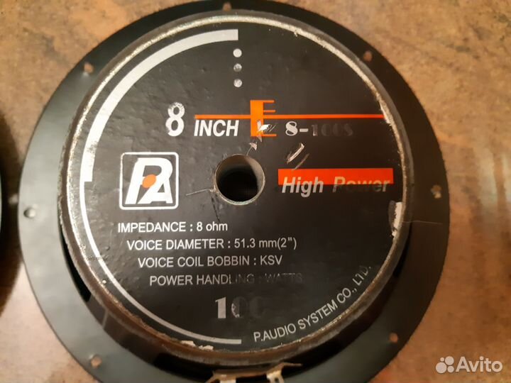 Динамики p.audio e8-100s