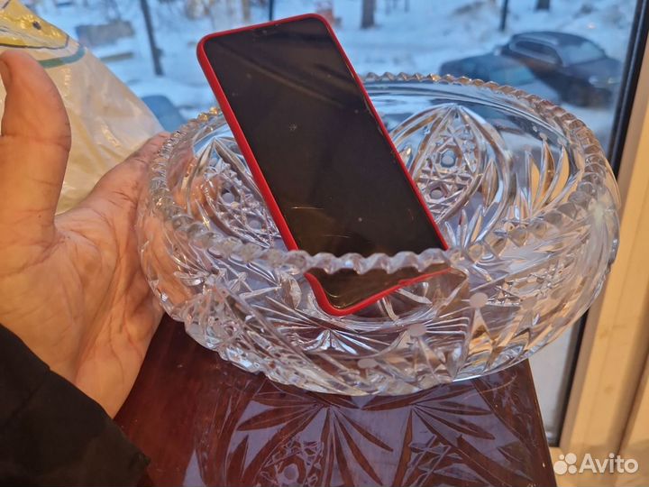 Хрустальная ваза под салат СССР