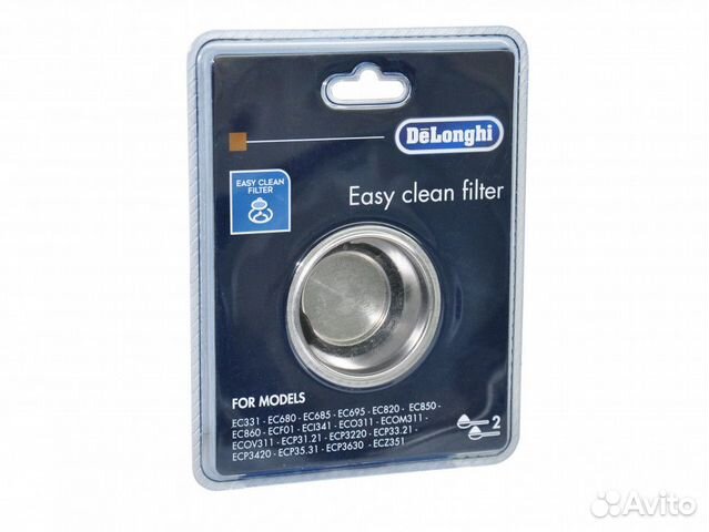 Фильтр на 2 чашки для кофеварки рожкового типа Del