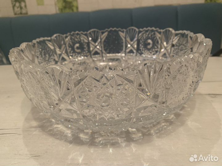 Хрустальная ваза чаша для фруктов