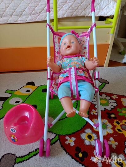 Пупс с коляской