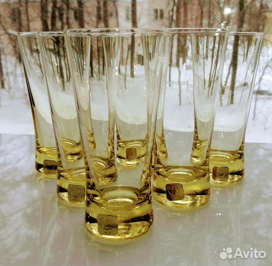 Стаканы СССР цветное стекло в родной коробке