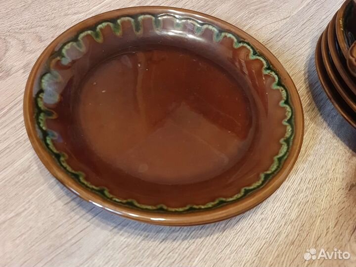 Набор чашки и блюдца керамические, чайничек