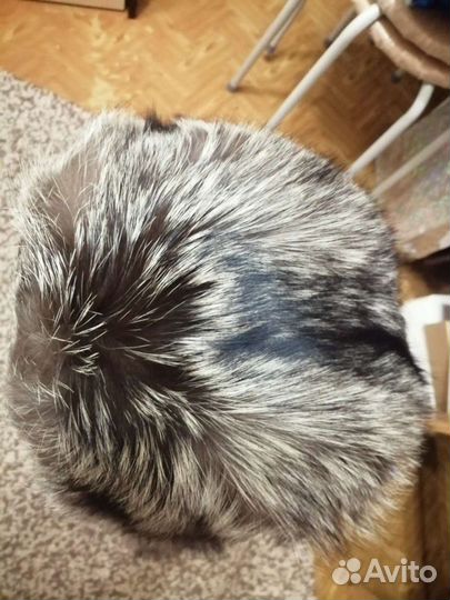 Шапка натуральных мех Чернобурка мужская