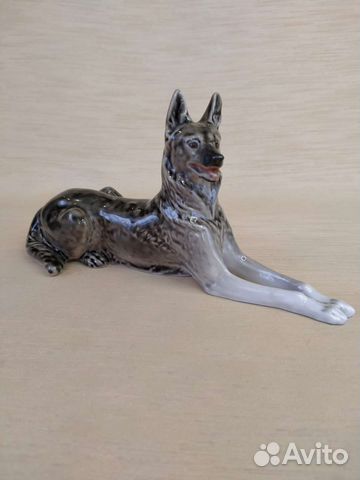 Фарфоровая статуэтка Овчарка лфз