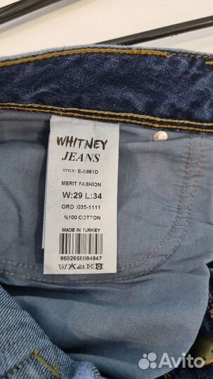 Мужские синие джинсы Whitney jeans W29, L34, 44-46