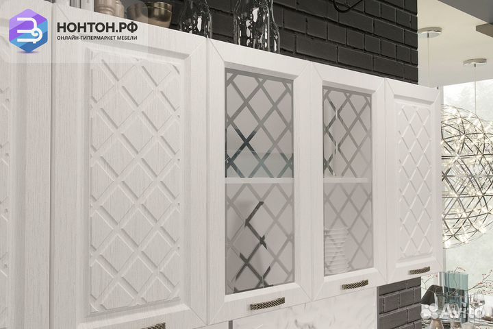 Кухня Агава 2.0 м акация белая / аква